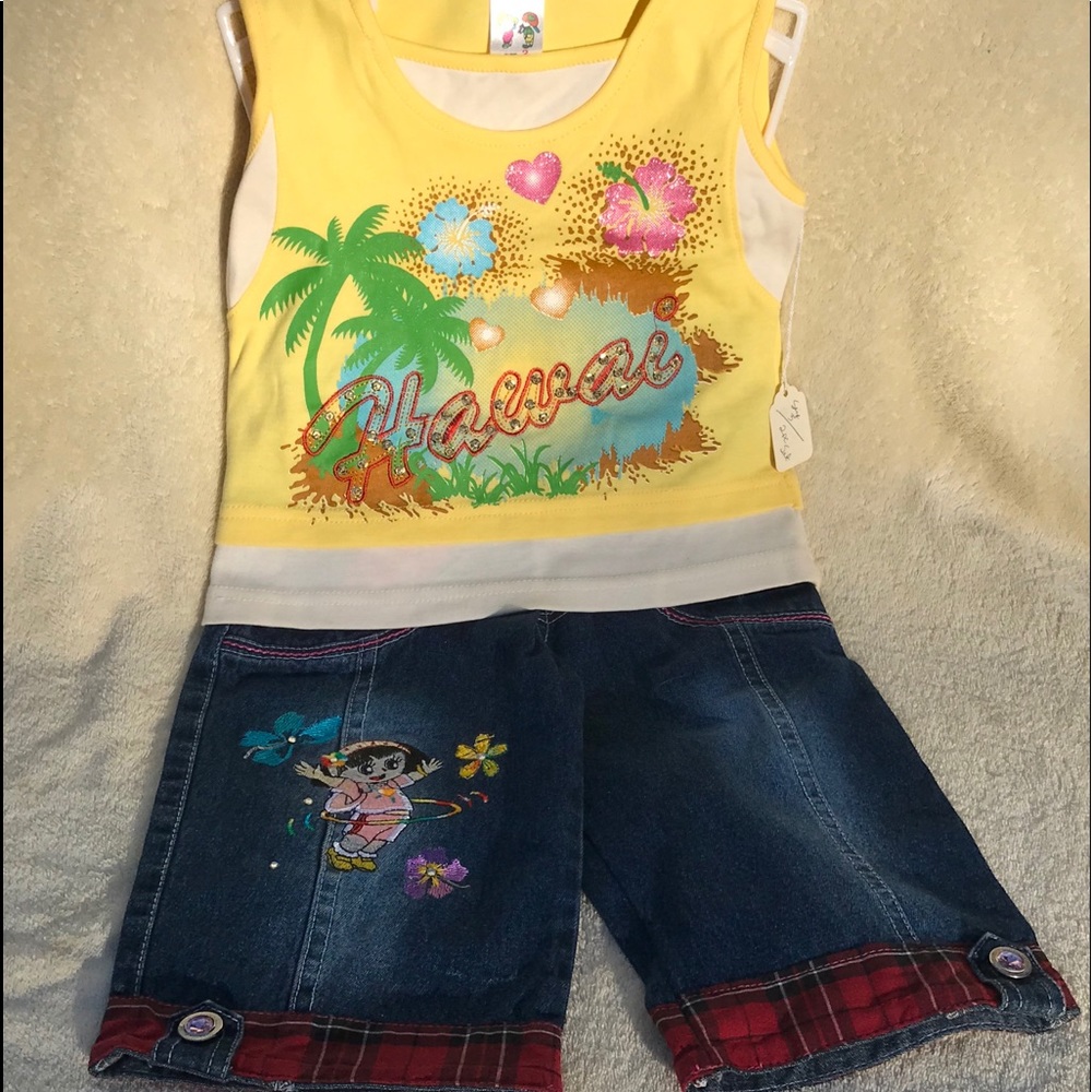 Tank top blue jeans set